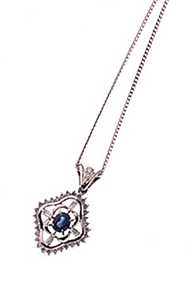 Sapphire Necklace Diamond